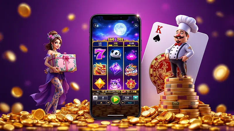 บรรยากาศเกมสล็อตสีสันสดใสใน vm9